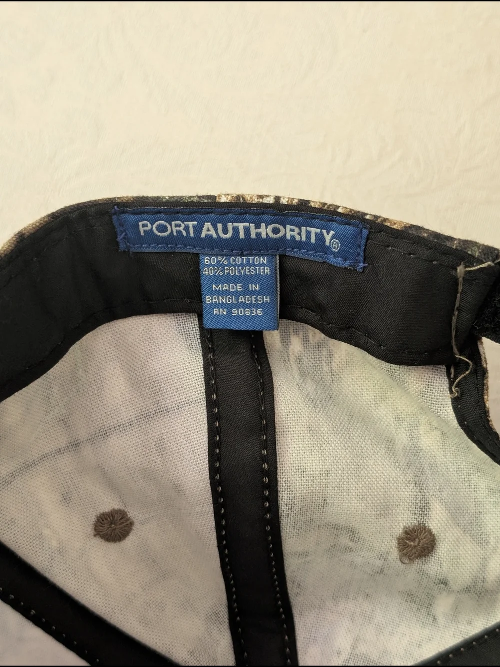 Port Authority Black and Camouflage Baseball Cap